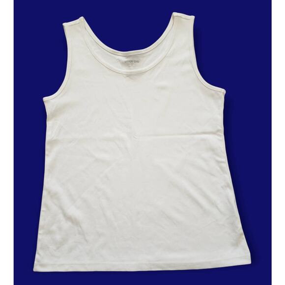 Lands End White Sleeveless Tank Top Size Small | Perfect to Wear Under a Blazer - Picture 1 of 3